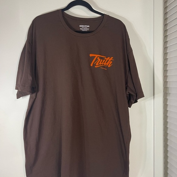 new star Other - Brown Tee with Orange Detail